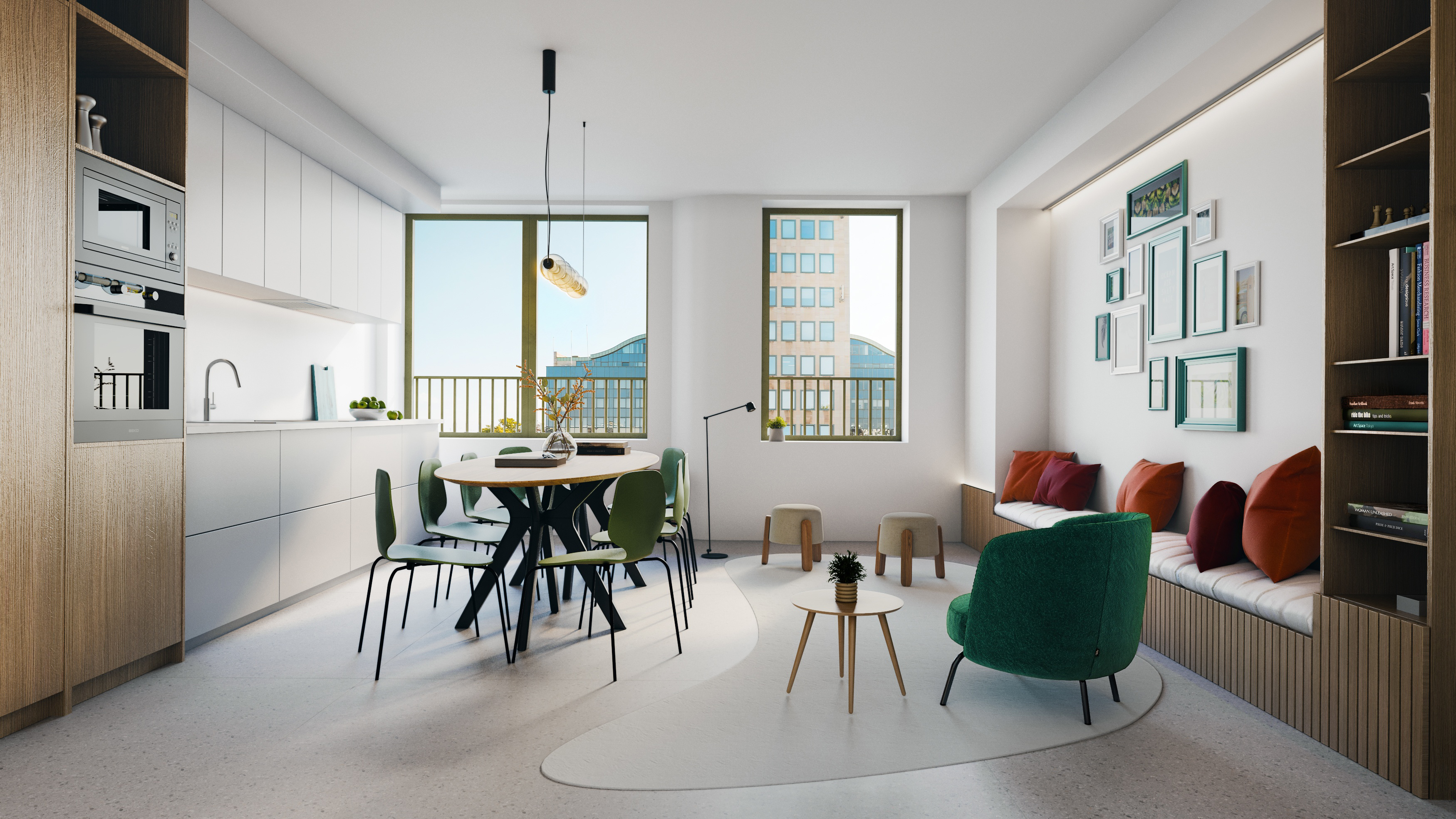 Gedeelde keuken in The Arch Gent – 5 gemeenschappelijke keukens beschikbaar