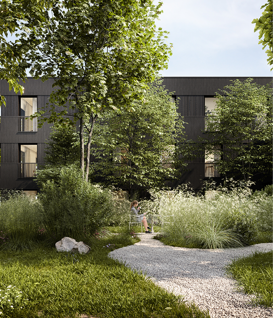 Studenten in de binnentuin in Gent, dicht bij campus en stadscentrum